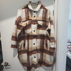 Cozy Maurices Flannel Plaid Coat, 3X